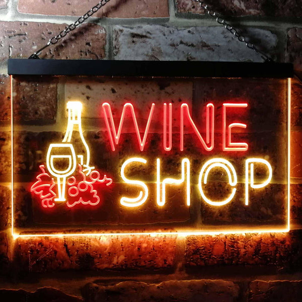 ADVPRO Wine Shop Bar Pub Dual Color LED Neon Sign st6-i0091 - Red & Yellow