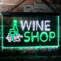 ADVPRO Wine Shop Bar Pub Dual Color LED Neon Sign st6-i0091 - White & Green