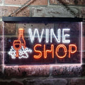 ADVPRO Wine Shop Bar Pub Dual Color LED Neon Sign st6-i0091 - White & Orange