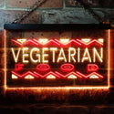 ADVPRO Vegetarian Food Dual Color LED Neon Sign st6-i0092 - Red & Yellow