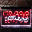 ADVPRO Mexican Tacos Restaurant Bar Dual Color LED Neon Sign st6-i0093 - White & Red