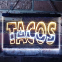 ADVPRO Mexican Tacos Restaurant Bar Dual Color LED Neon Sign st6-i0093 - White & Yellow