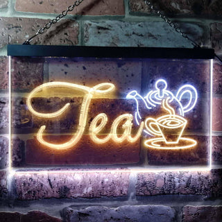 ADVPRO Tea Shop Dual Color LED Neon Sign st6-i0094 - White & Yellow