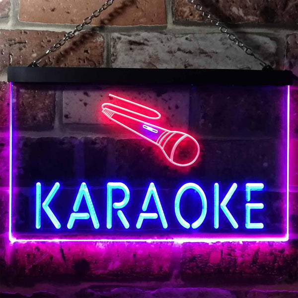 ADVPRO Karaoke Bar Dual Color LED Neon Sign st6-i0099 - Red & Blue