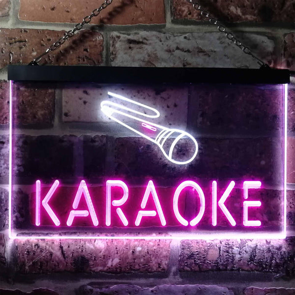 ADVPRO Karaoke Bar Dual Color LED Neon Sign st6-i0099 - White & Purple