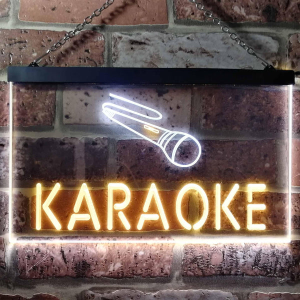 ADVPRO Karaoke Bar Dual Color LED Neon Sign st6-i0099 - White & Yellow