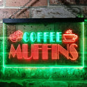 ADVPRO Muffins Coffee Dual Color LED Neon Sign st6-i0111 - Green & Red