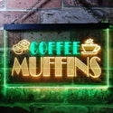 ADVPRO Muffins Coffee Dual Color LED Neon Sign st6-i0111 - Green & Yellow