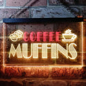 ADVPRO Muffins Coffee Dual Color LED Neon Sign st6-i0111 - Red & Yellow