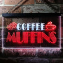 ADVPRO Muffins Coffee Dual Color LED Neon Sign st6-i0111 - White & Red