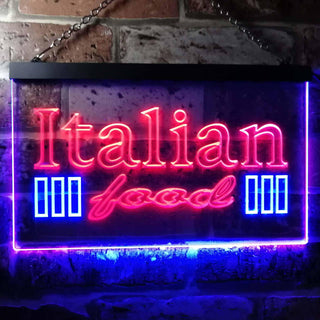 ADVPRO Italian Food Dual Color LED Neon Sign st6-i0114 - Blue & Red