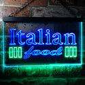 ADVPRO Italian Food Dual Color LED Neon Sign st6-i0114 - Green & Blue