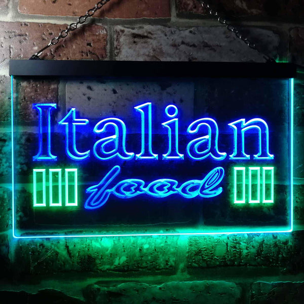 ADVPRO Italian Food Dual Color LED Neon Sign st6-i0114 - Green & Blue