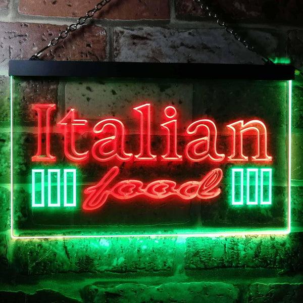 ADVPRO Italian Food Dual Color LED Neon Sign st6-i0114 - Green & Red