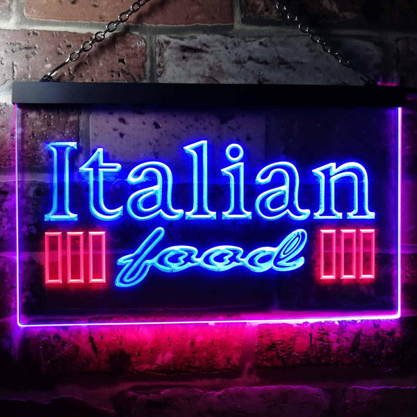 ADVPRO Italian Food Dual Color LED Neon Sign st6-i0114 - Red & Blue