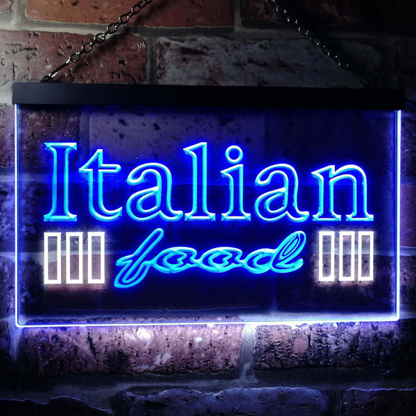 ADVPRO Italian Food Dual Color LED Neon Sign st6-i0114 - White & Blue
