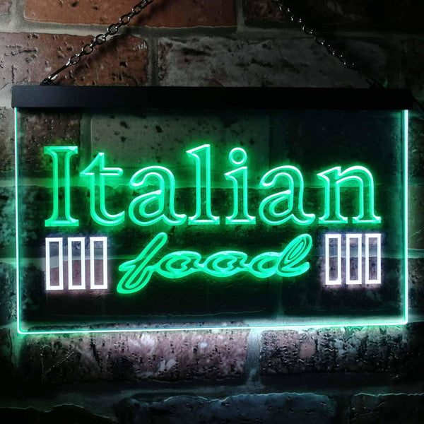 ADVPRO Italian Food Dual Color LED Neon Sign st6-i0114 - White & Green