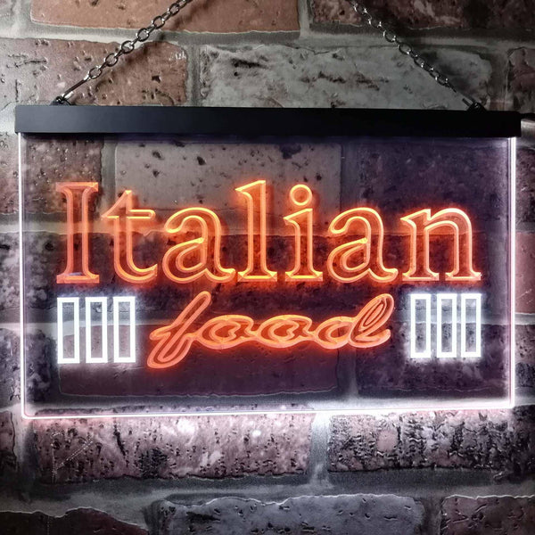 ADVPRO Italian Food Dual Color LED Neon Sign st6-i0114 - White & Orange