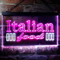 ADVPRO Italian Food Dual Color LED Neon Sign st6-i0114 - White & Purple
