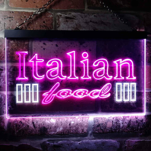 ADVPRO Italian Food Dual Color LED Neon Sign st6-i0114 - White & Purple