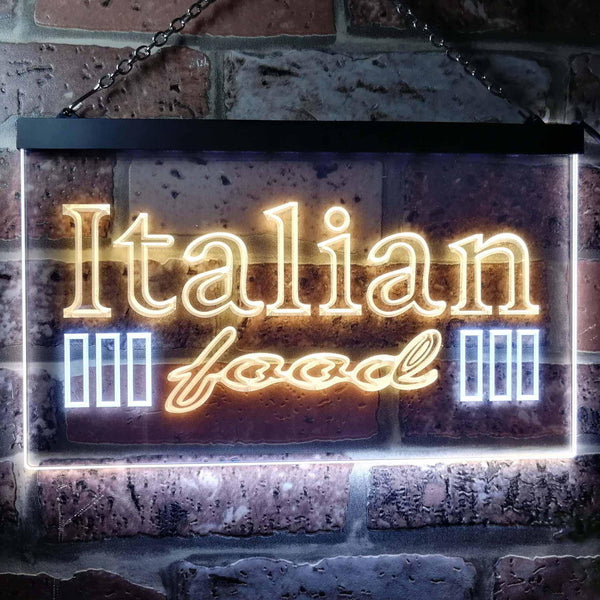 ADVPRO Italian Food Dual Color LED Neon Sign st6-i0114 - White & Yellow