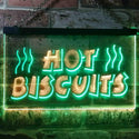 ADVPRO Hot Biscuits Dual Color LED Neon Sign st6-i0117 - Green & Yellow