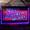 ADVPRO Hot Chicken Wings Dual Color LED Neon Sign st6-i0122 - Red & Blue