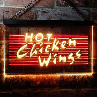 ADVPRO Hot Chicken Wings Dual Color LED Neon Sign st6-i0122 - Red & Yellow