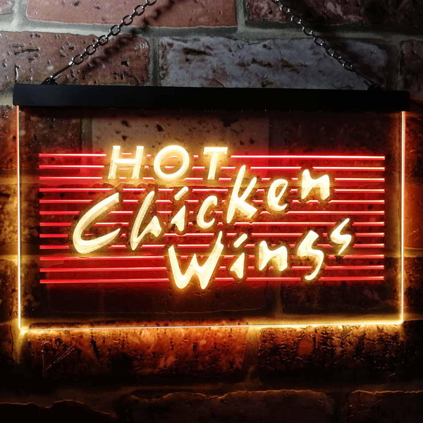 ADVPRO Hot Chicken Wings Dual Color LED Neon Sign st6-i0122 - Red & Yellow