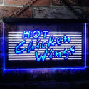 ADVPRO Hot Chicken Wings Dual Color LED Neon Sign st6-i0122 - White & Blue