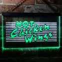 ADVPRO Hot Chicken Wings Dual Color LED Neon Sign st6-i0122 - White & Green