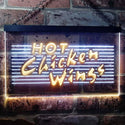 ADVPRO Hot Chicken Wings Dual Color LED Neon Sign st6-i0122 - White & Yellow