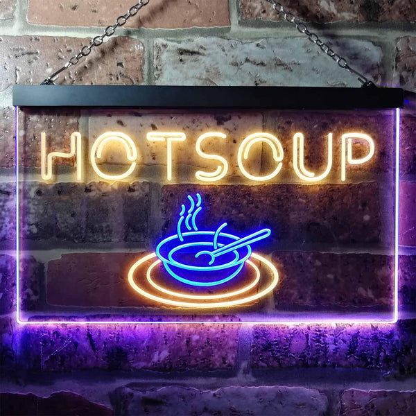 ADVPRO Hot Soup Dual Color LED Neon Sign st6-i0125 - Blue & Yellow