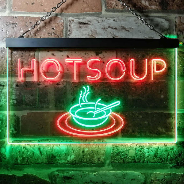 ADVPRO Hot Soup Dual Color LED Neon Sign st6-i0125 - Green & Red