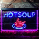 ADVPRO Hot Soup Dual Color LED Neon Sign st6-i0125 - Red & Blue