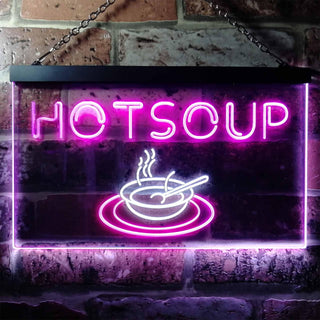 ADVPRO Hot Soup Dual Color LED Neon Sign st6-i0125 - White & Purple