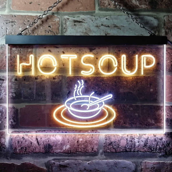 ADVPRO Hot Soup Dual Color LED Neon Sign st6-i0125 - White & Yellow