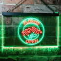 ADVPRO Florist Shop Open Dual Color LED Neon Sign st6-i0133 - Green & Red