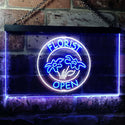 ADVPRO Florist Shop Open Dual Color LED Neon Sign st6-i0133 - White & Blue