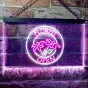 ADVPRO Florist Shop Open Dual Color LED Neon Sign st6-i0133 - White & Purple