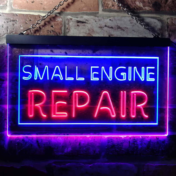 ADVPRO Small Engine Repair Dual Color LED Neon Sign st6-i0134 - Blue & Red