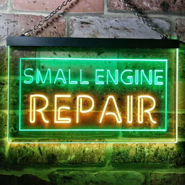 ADVPRO Small Engine Repair Dual Color LED Neon Sign st6-i0134 - Green & Yellow