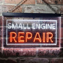 ADVPRO Small Engine Repair Dual Color LED Neon Sign st6-i0134 - White & Orange