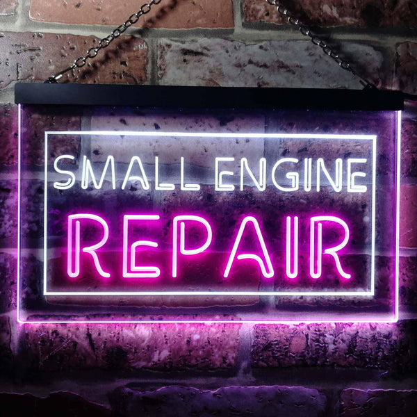 ADVPRO Small Engine Repair Dual Color LED Neon Sign st6-i0134 - White & Purple