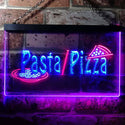 ADVPRO Pasta Pizza Shop Dual Color LED Neon Sign st6-i0136 - Red & Blue