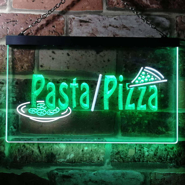 ADVPRO Pasta Pizza Shop Dual Color LED Neon Sign st6-i0136 - White & Green