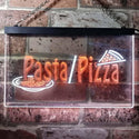 ADVPRO Pasta Pizza Shop Dual Color LED Neon Sign st6-i0136 - White & Orange