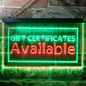 ADVPRO Gift Certificate Available Dual Color LED Neon Sign st6-i0142 - Green & Red