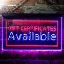 ADVPRO Gift Certificate Available Dual Color LED Neon Sign st6-i0142 - Red & Blue