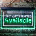 ADVPRO Gift Certificate Available Dual Color LED Neon Sign st6-i0142 - White & Green